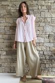 Elsie Pure Cotton Cap Sleeve Blouse Sugar